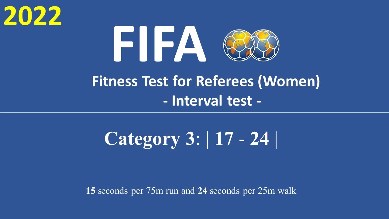 FIFA Fitness Test for Referees (Women): Interval test - Category 3