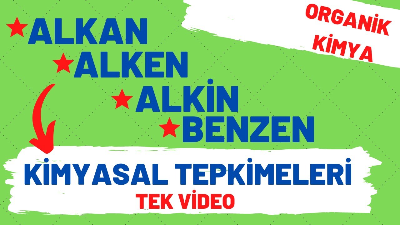 Alkan, Alken, Alkin ve Benzen Kimyasal Tepkimeleri | (Organik Kimya Full Tekrar)