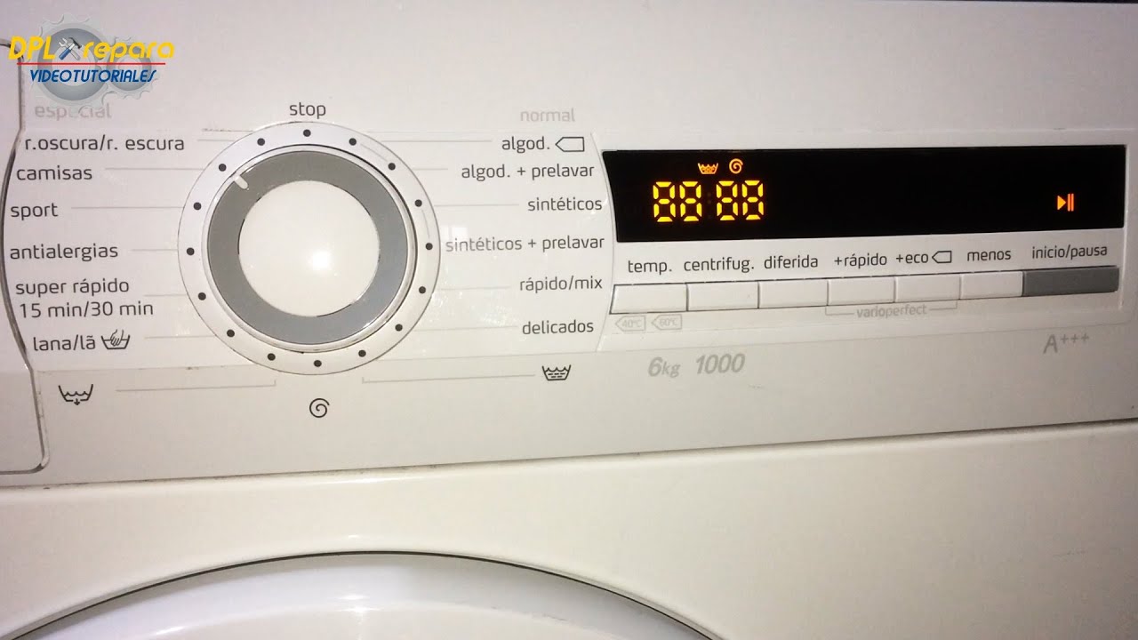 Reset lavadora Balay (Fabricadas en 2016) - [Balay washing machine reset (Manufactured in 2016)]