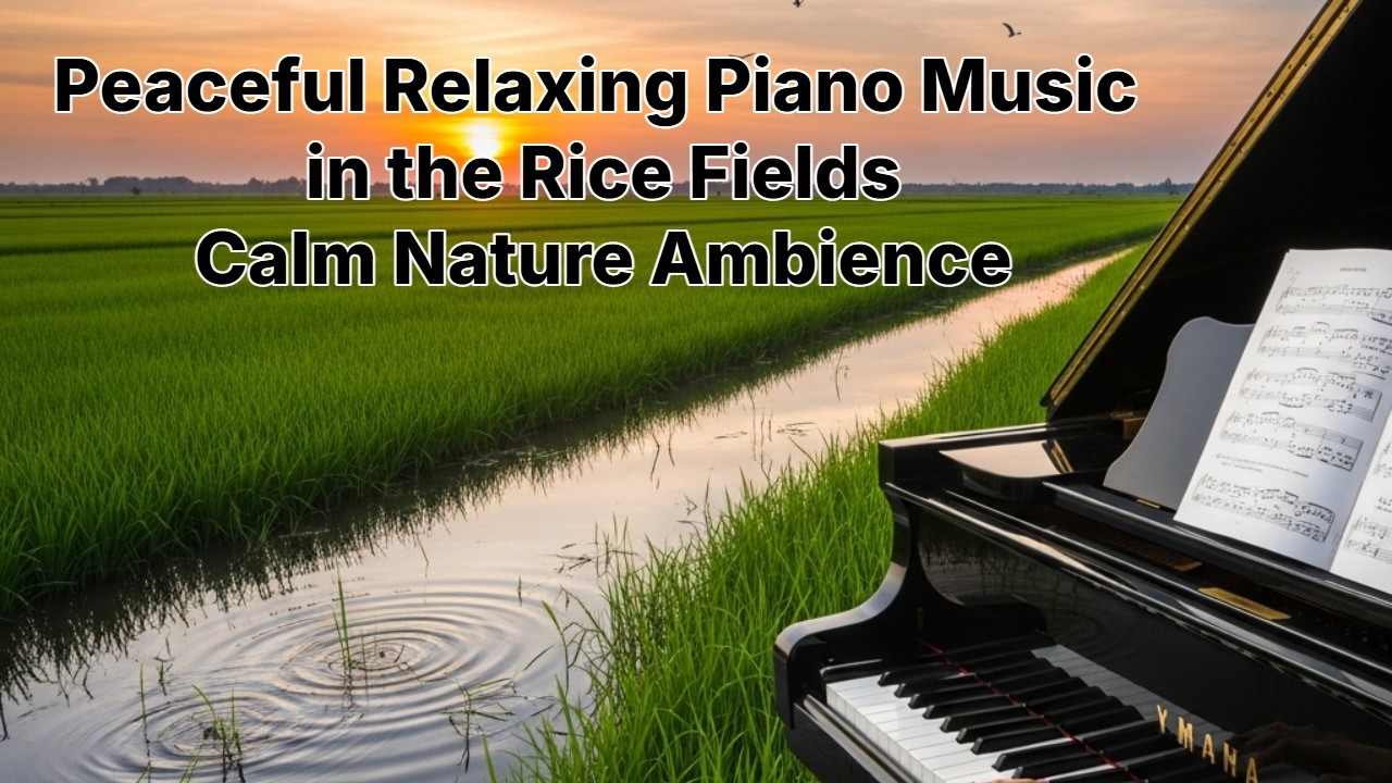 Peaceful Relaxing Piano Music in the Rice Fields – Calm Nature Ambience