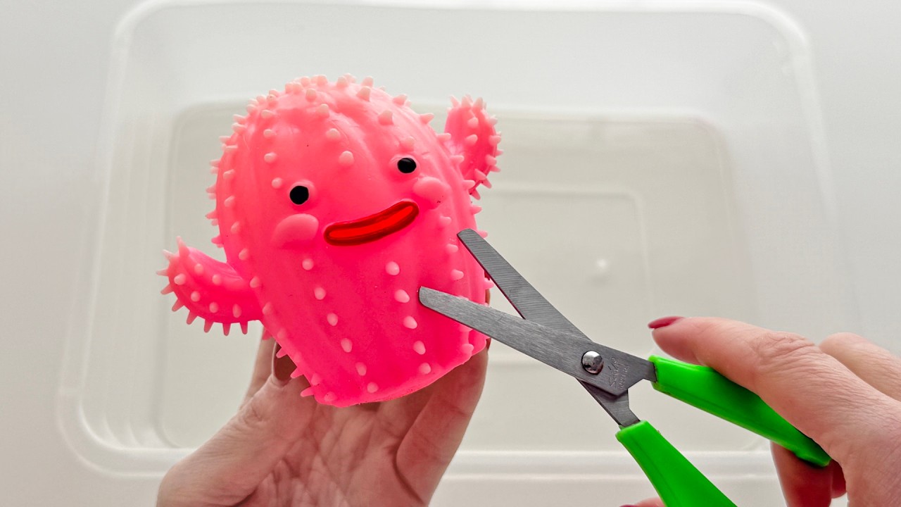 Satisfying Cutting Big Fluffy Squishy & Pink Slime Making 2 ASMR
