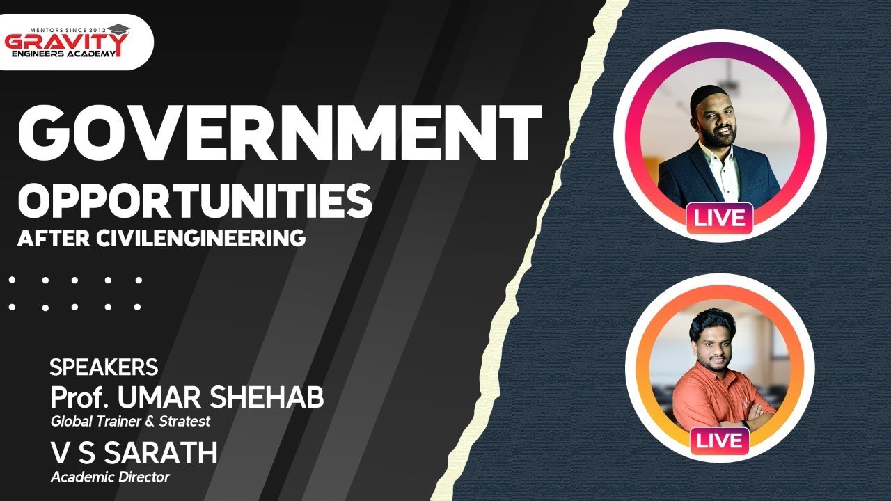 GOVERNMENT JOB OPPORTUNITIES AFTER CIVIL ENGINEERING | UPSC | SSC | ISRO | Kerala-PSC | IRMS