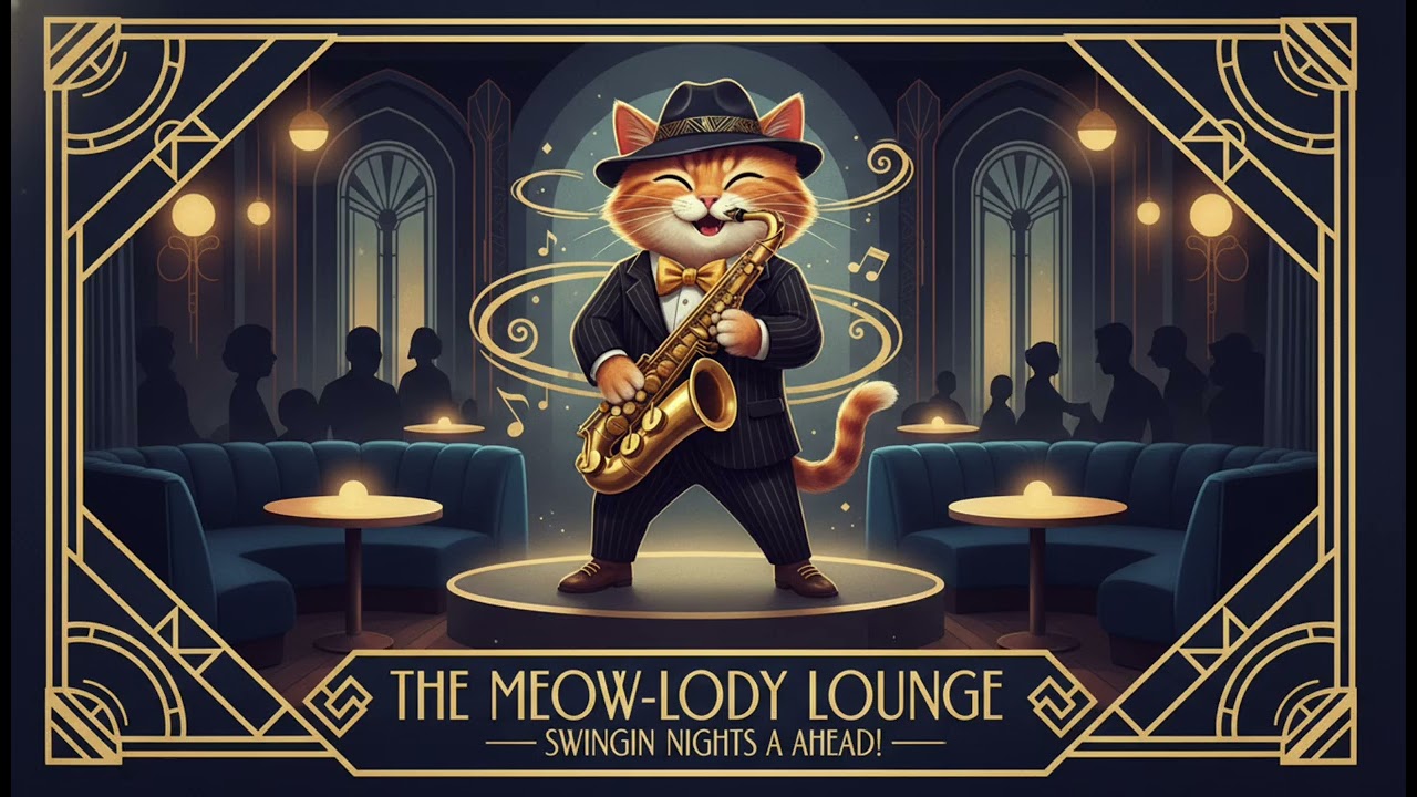 Retro Jazz Cat’s Big Band Night - Meow-lody Lounge Swing 