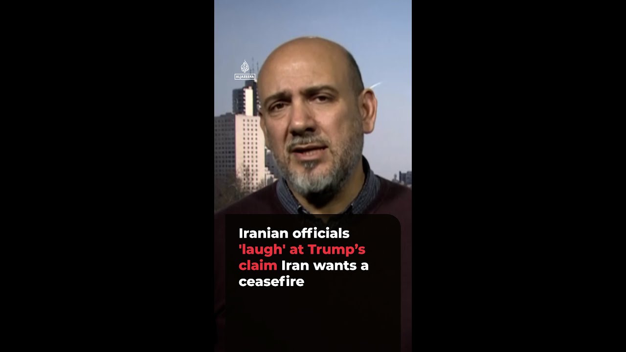 Iranian officials 'laugh' at Trump's claim Iran wants a ceasefire | AJ#shorts