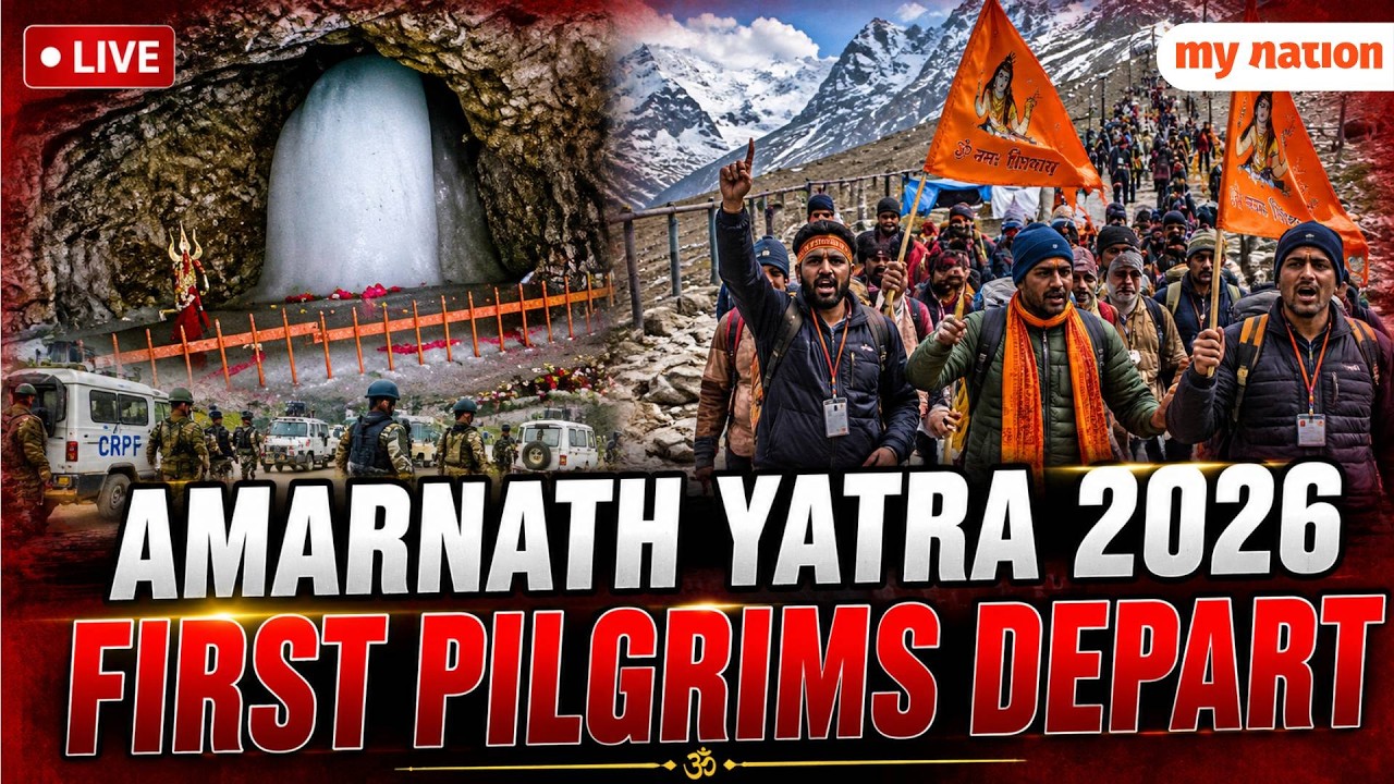 Amarnath Yatra 2026 LIVE 🔴 First Pilgrims Leave for Holy Cave Amid Tight Security