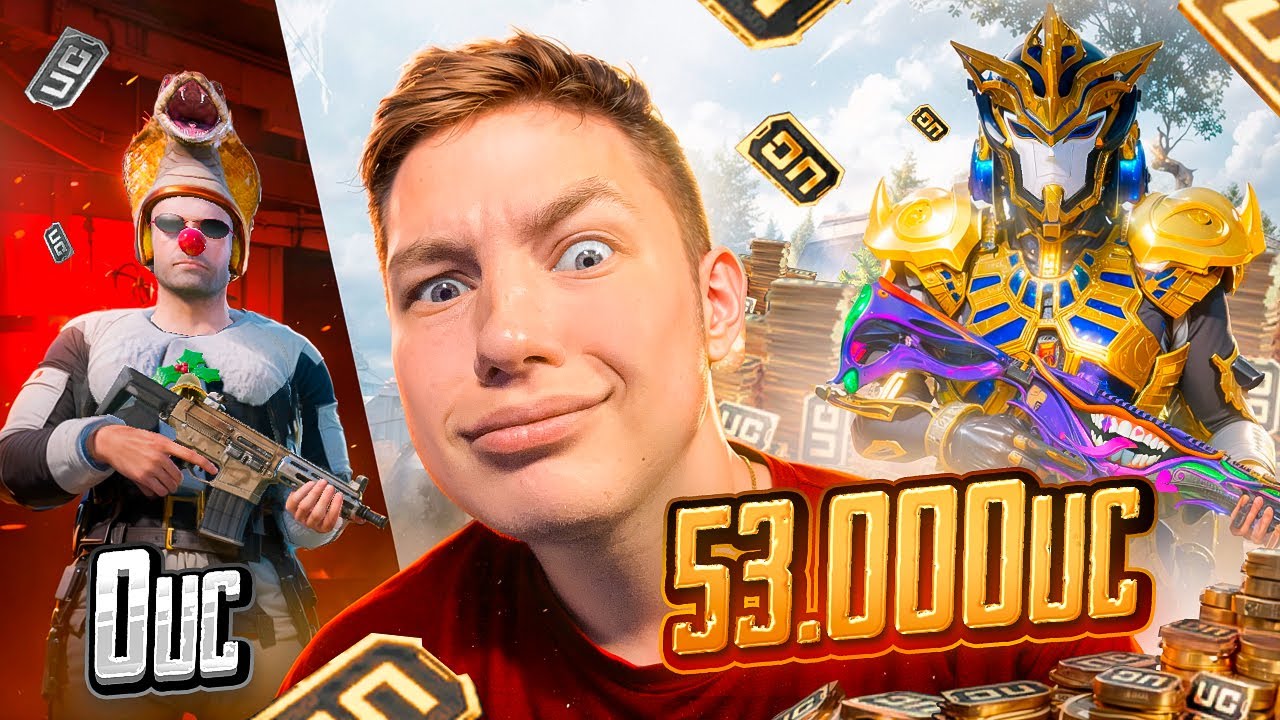 53 000 UC 🔥 ИСПОЛНИЛ МЕЧТУ ПОДПИСЧИКА, ИДЕАЛЬНАЯ ПРОКАЧКА АКАУНТА В PUBG Mobile - С ВЕБКОЙ | РЕАКЦИЯ