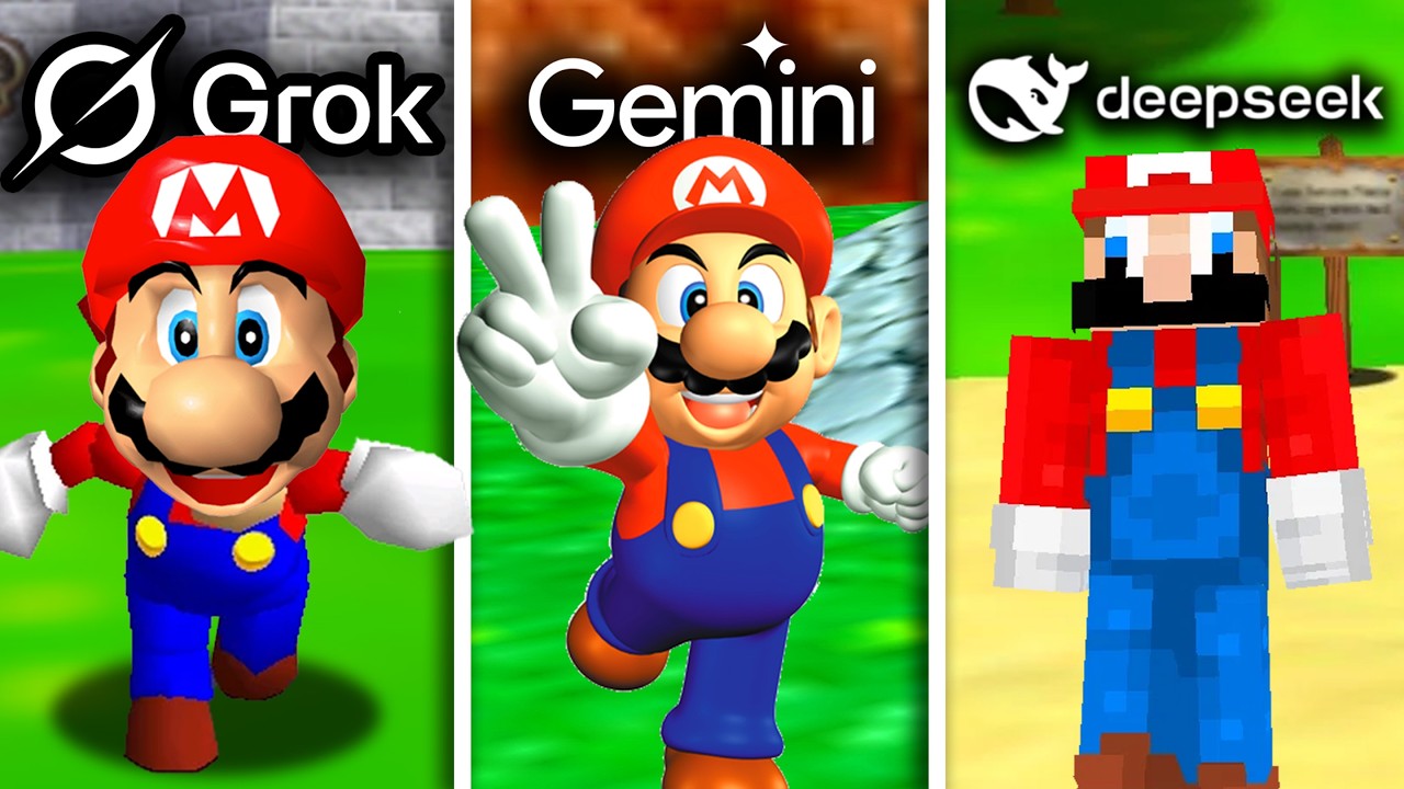 Grok против Gemini против DeepSeek: создаем Super Mario 64 с нуля