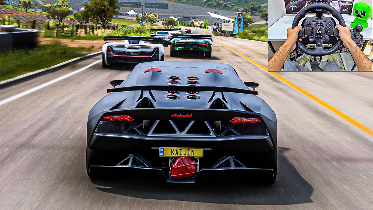 Lamborghini Sesto Elemento VS Extream Truck Toys - Forza Horizon 5 | Logitech G923 Steering Wheel