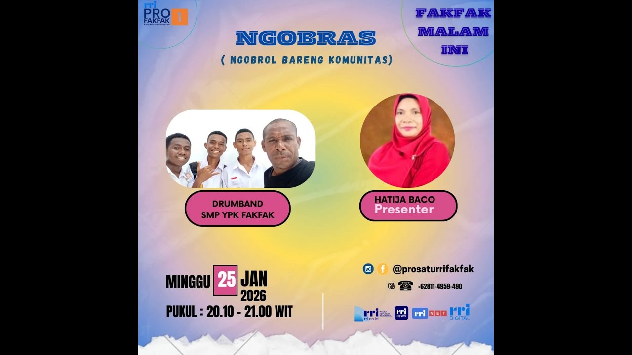 Fakfak Malam Ini, Ngobrol Bareng Komunitas (NGOBRAS) Minggu, 25 Januari 2026