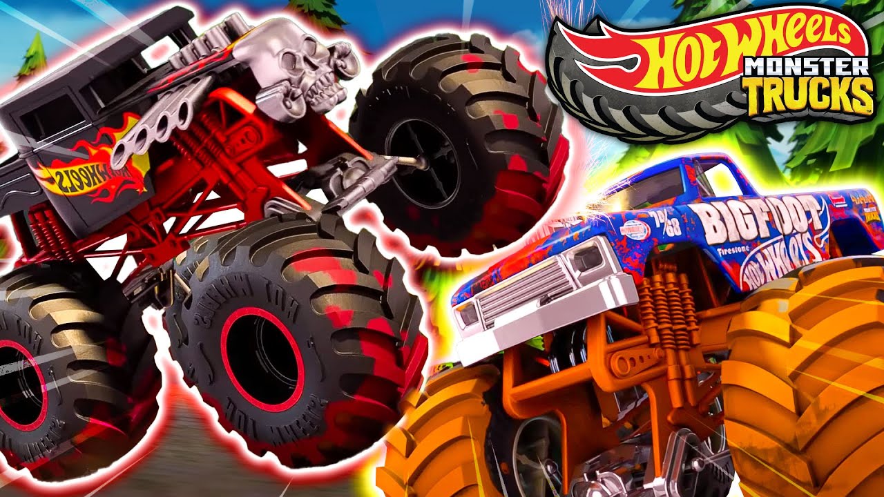 Kraks, wyścigi i ryk: Bigfoot kontra Chaos Mountain! | Hot Wheels