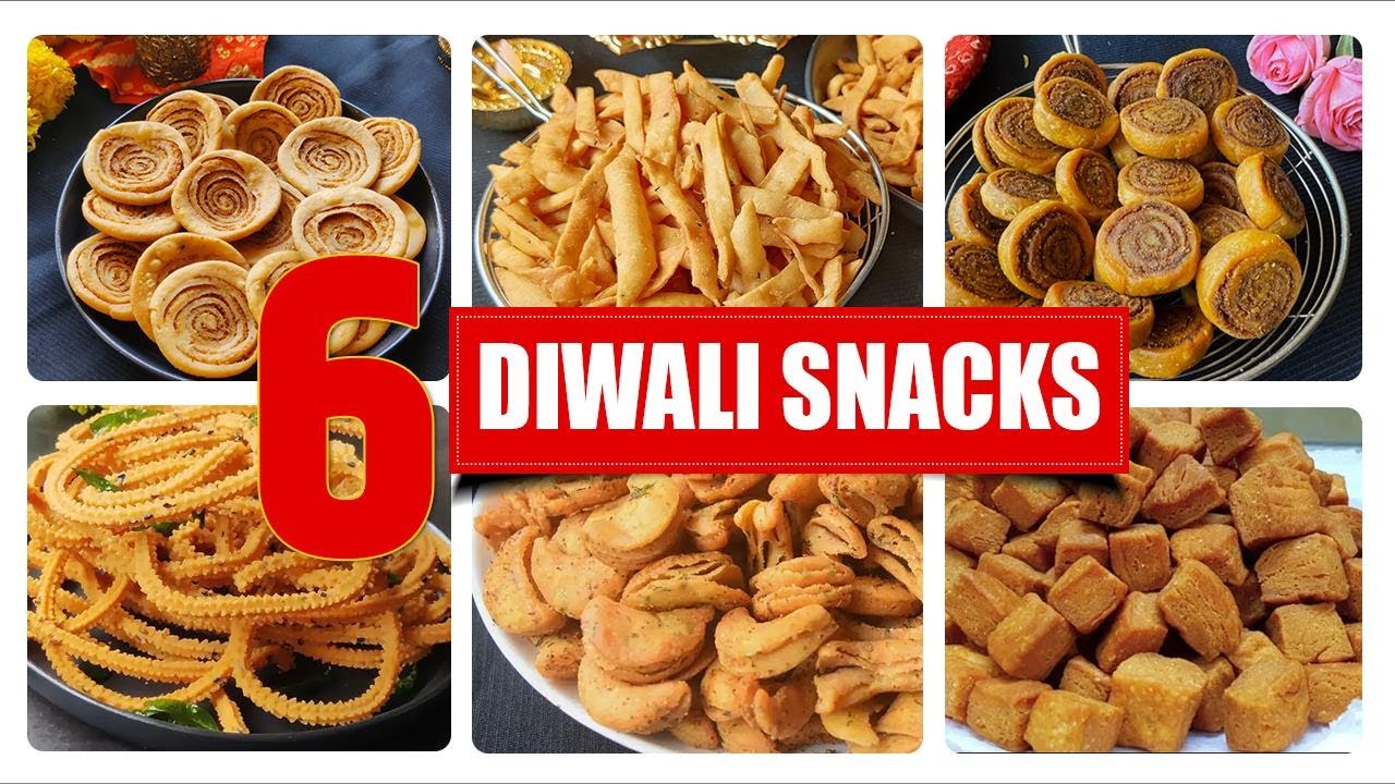 6 NEW DIWALI SNACKS RECIPES | Quick & Easy Festive Snacks | Healthy Homemade Snacks | Diwali Special