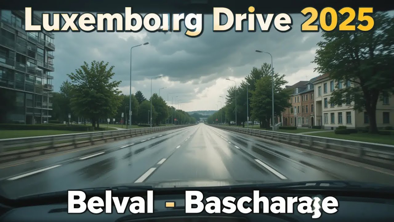 Luxembourg 🇱🇺 4K Drive 2025 | Belval to Bascharage | iPhone 16 Natural Ride