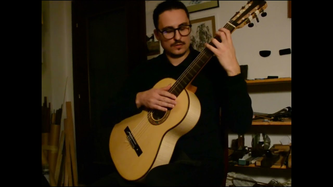 Dragos Ilie plays de Falla homenaje Debussy, Torres hommage in Carpathian spruce and maple