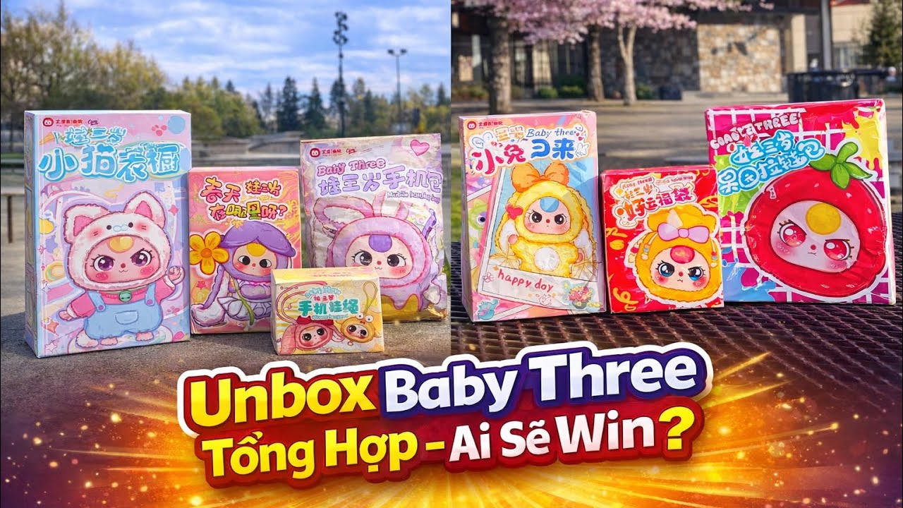 TỔNG HỢP - Unbox Baby Three Nhiều Loại | Mắt Đẹp Mắt Lé Ai Sẽ Thắng? 😱