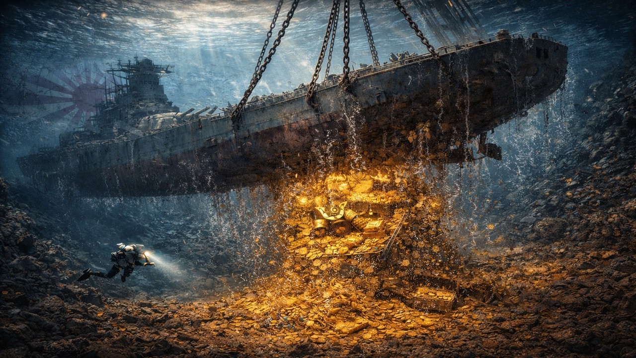 RESTORING LOST BATTLESHIP YAMATO  WITH SECRET $600 BILLION  IMPERIAL TREASURE VAULT