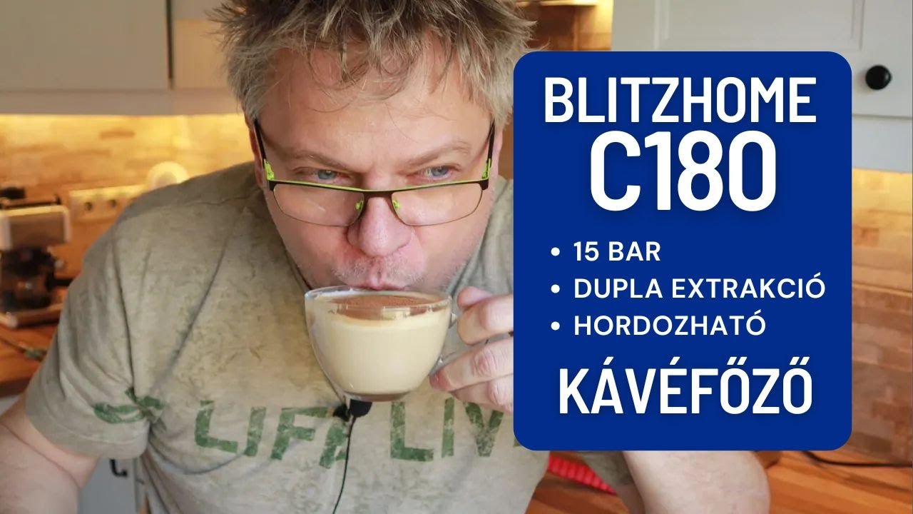 Hordozható kávéfőző - BlitzHome C180 kávéfőző teszt