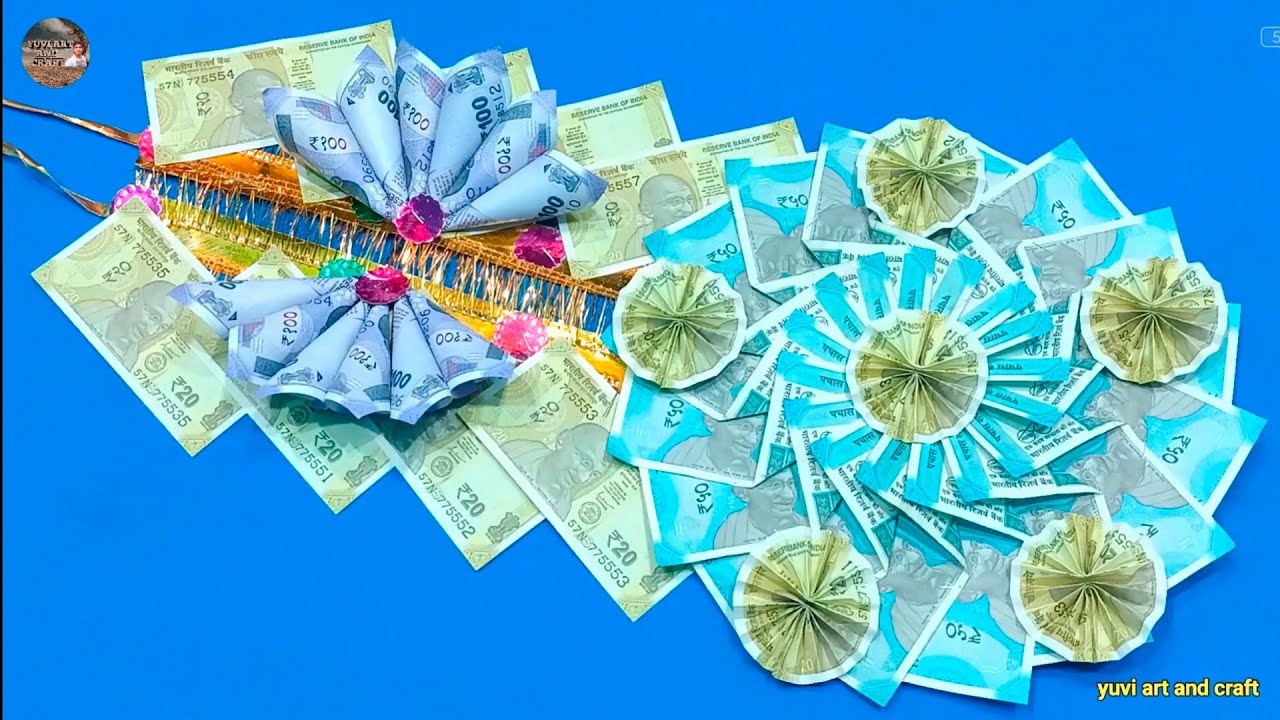 Total money only 2000 rupees in this design 💸 | how to make note mala