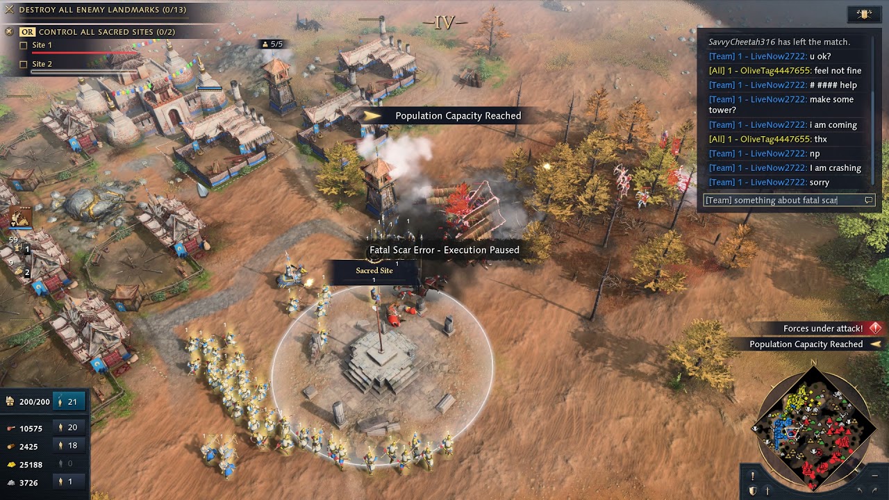 Age of Empires IV Fatal Scar error whatever that means