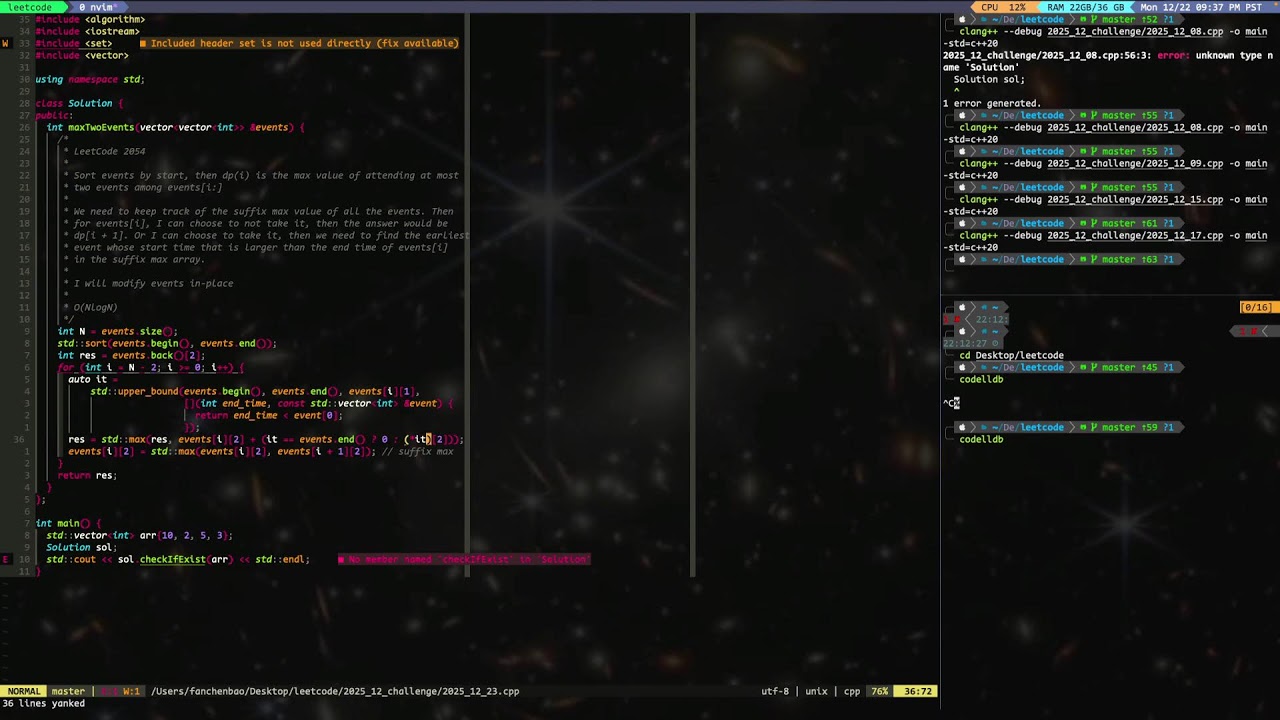 2025-12-23 LeetCode 2054