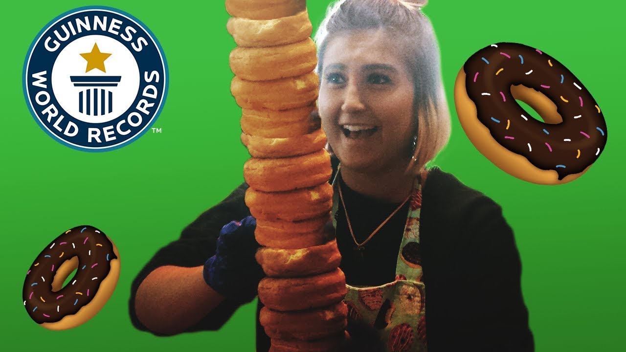 Tallest Stack of Doughnuts in One Minute - Guinness World Records