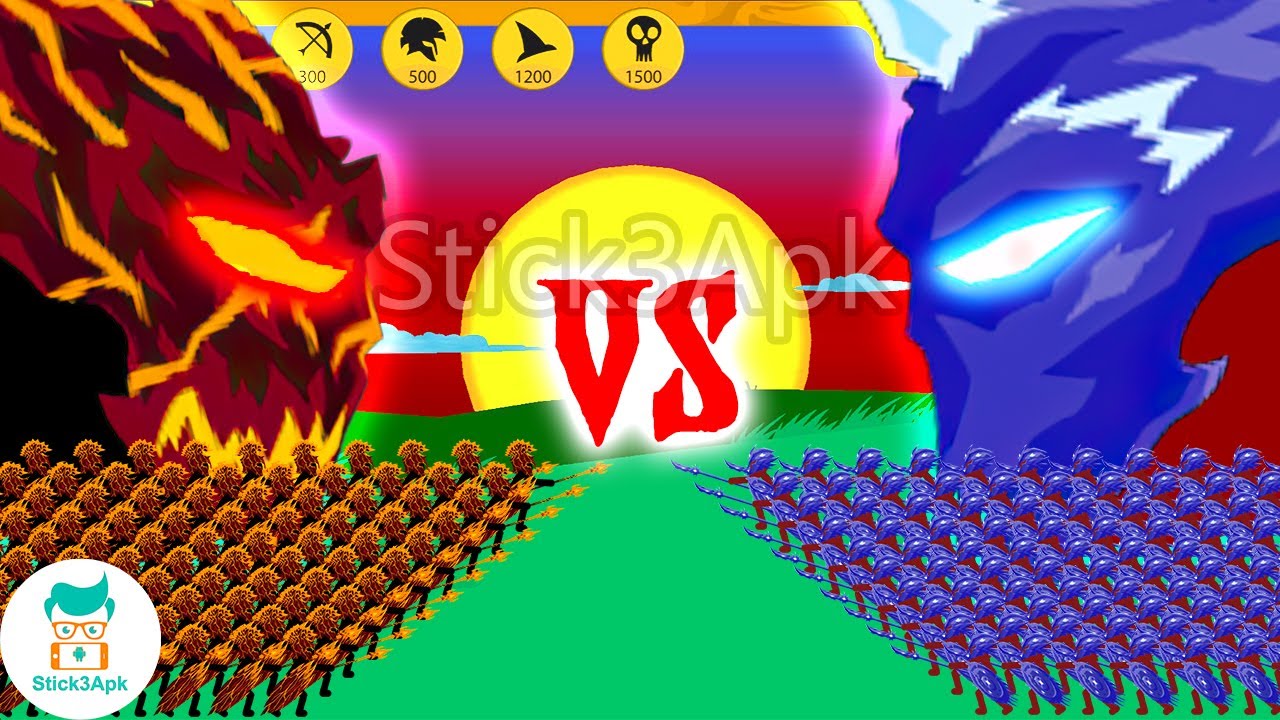 🔥❄️ELEMENTAL BATTLE: Lava vs Ice Giant Super STICK FIGURE | Stick War Legacy Mod | Stick3Apk