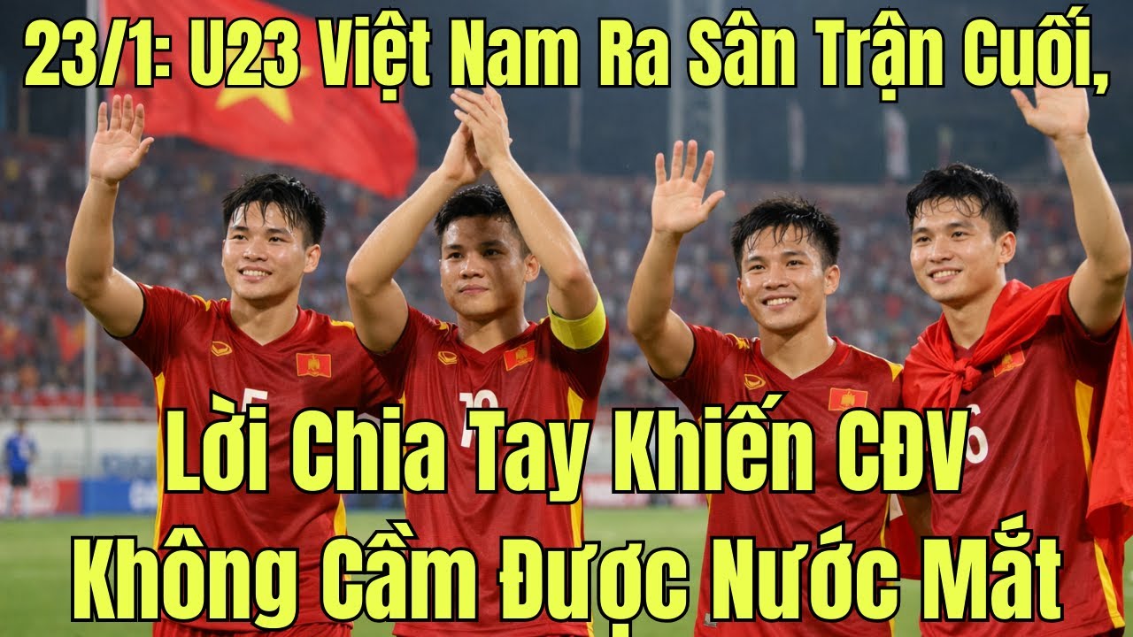 23/1: U23 Việt Nam Ra Sân Trận Cuối, Lời Chia Tay Khiến CĐV Không Cầm Được Nước Mắt