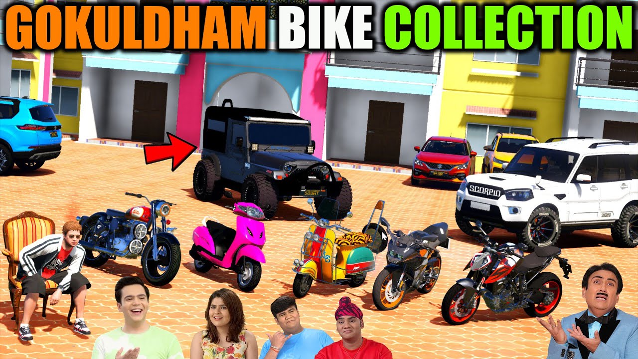 GOKULDHAM BIKE COLLECTION | TMKOC | GOKULDHAM SOCIETY | GTA 5 😮
