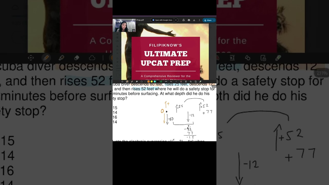 UPCAT 2025 Review # 0 Test Run