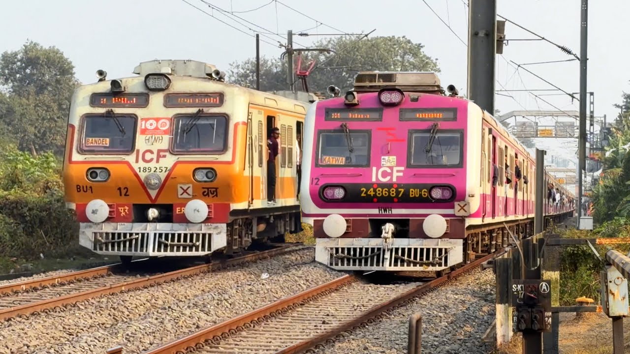 🔥 Crazy Train spotting from level crossing | High Speed Express and EMU Local | Eastern Railway