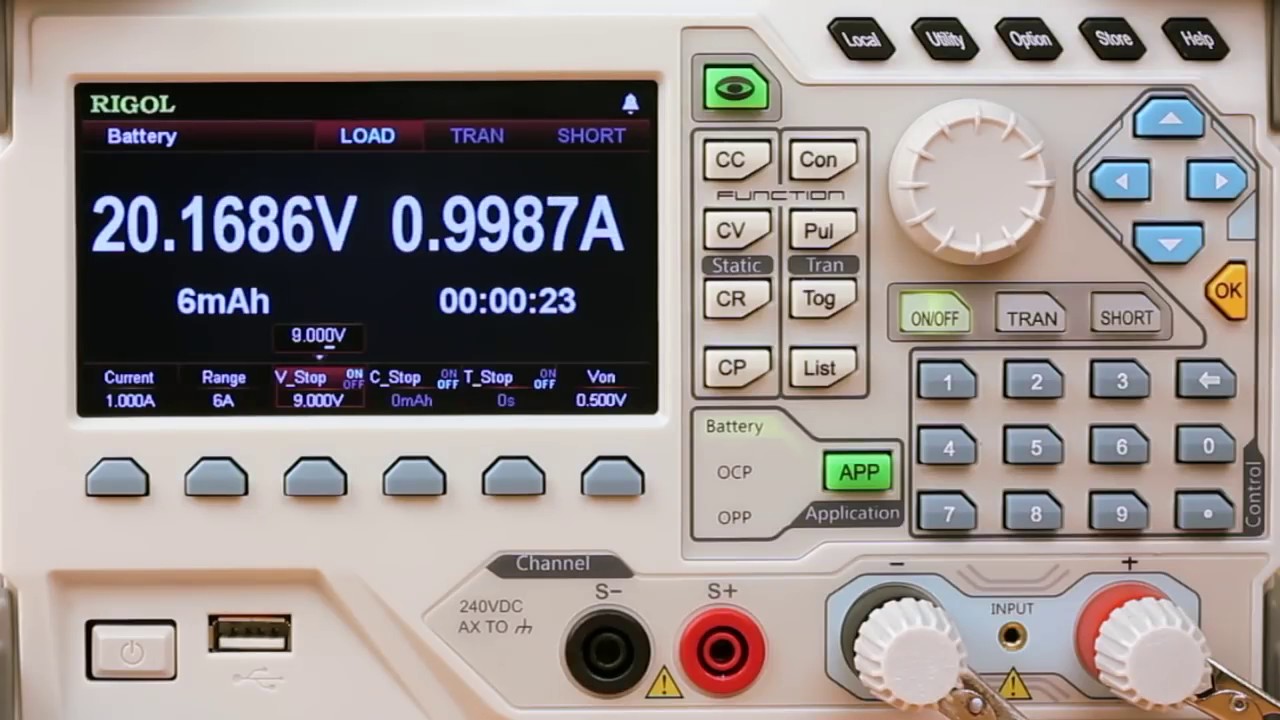 RIGOL DL3000 Electronic Load - Battery Test