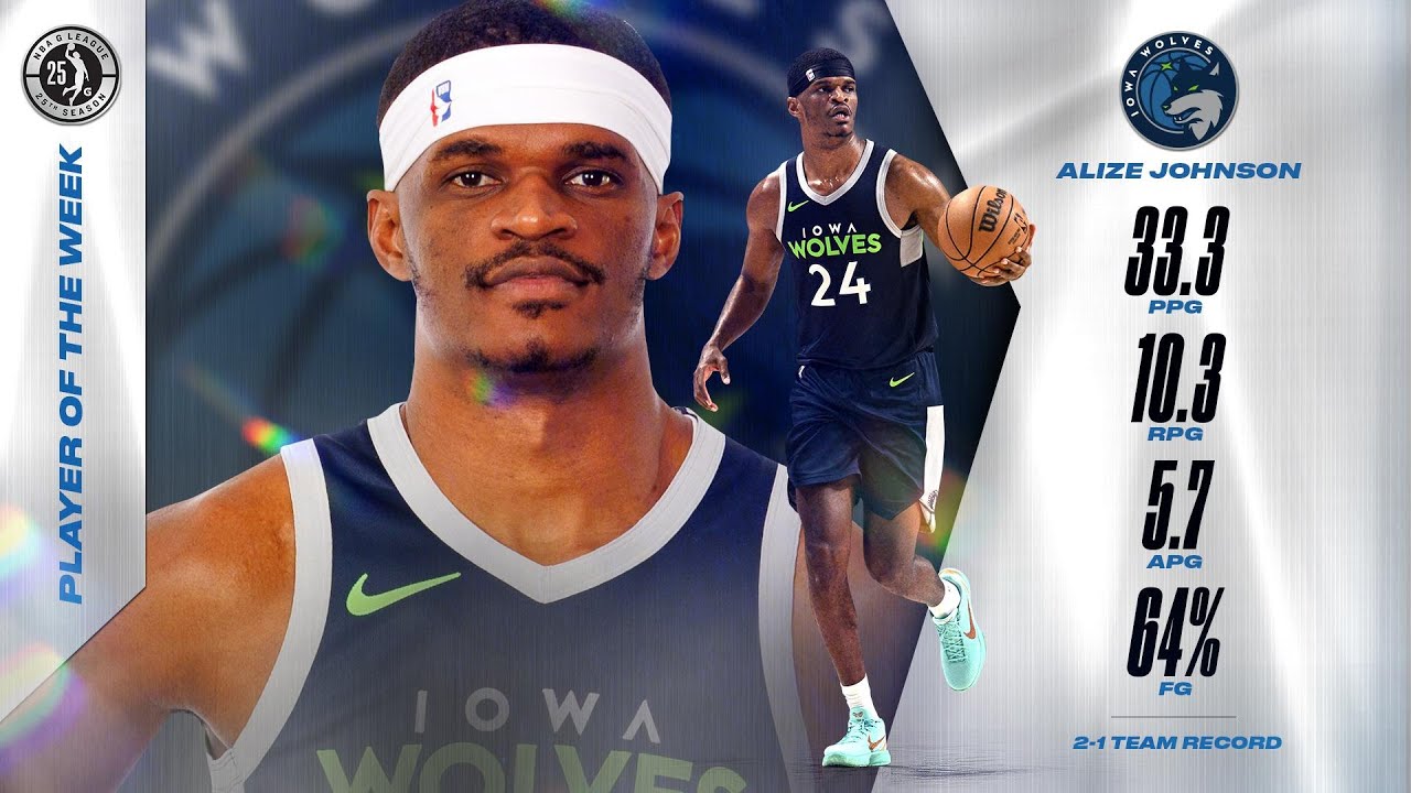 Alize Johnson Named G League Player Of The Week: January 20