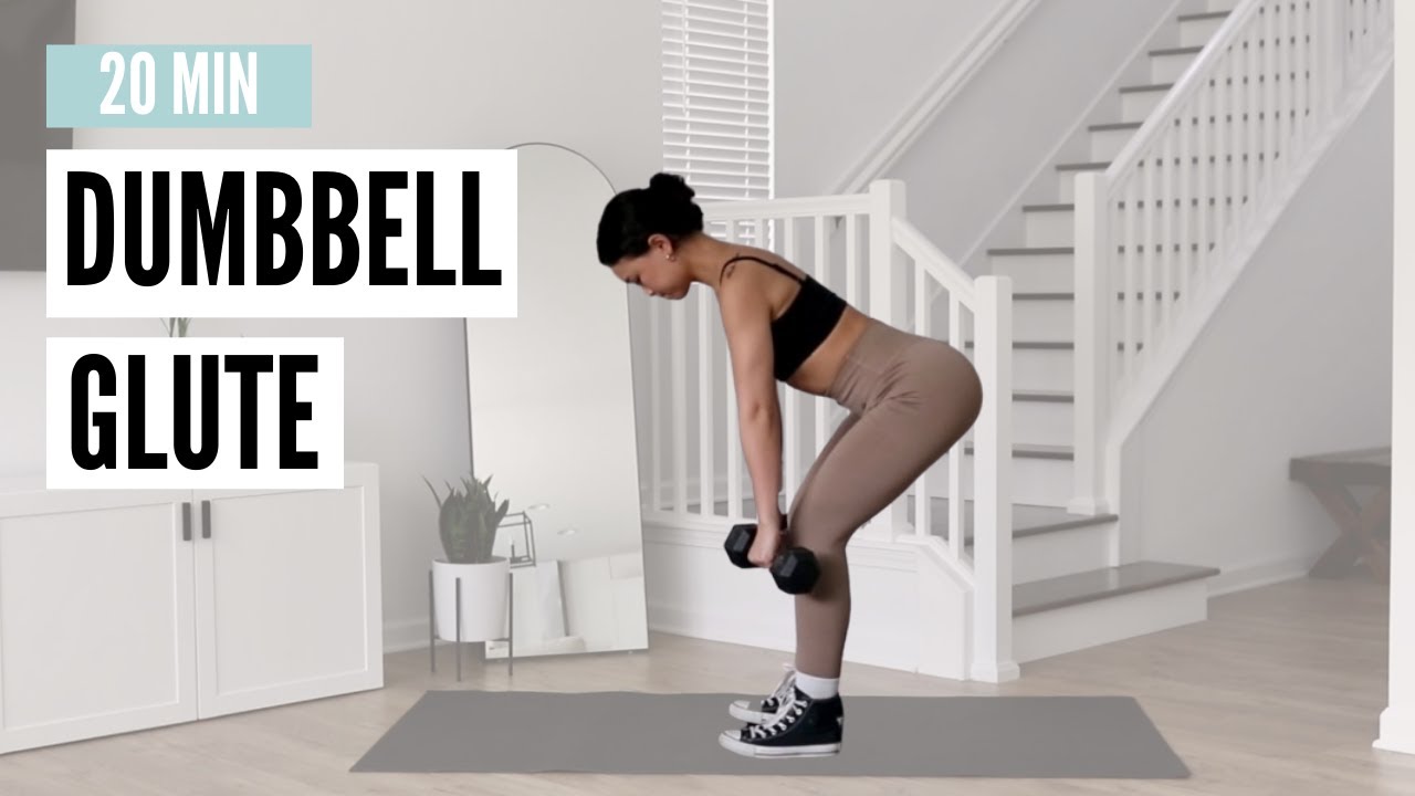 20 Minute Dumbbell Glute Workout | at home & quick burn!