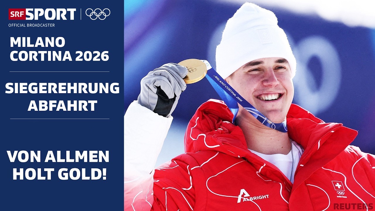 Da ist sie!🥇 Von Allmen bekommt seine Medaille 👏 | SRF Sport