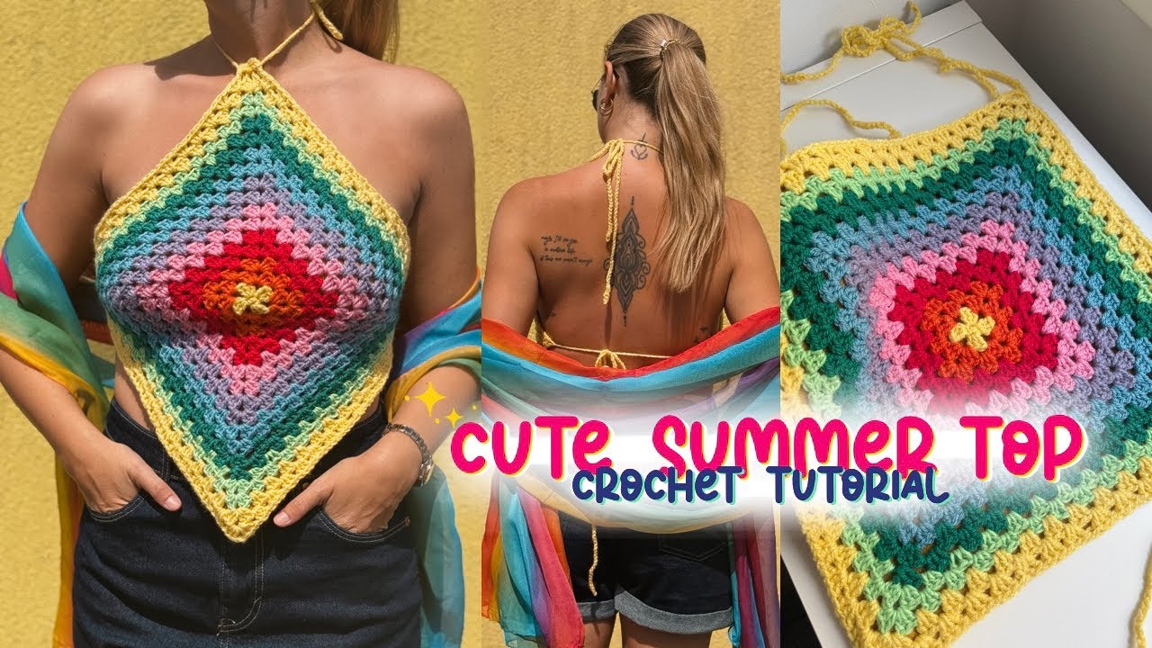 🌈 Häkel-Tutorial: Süßes Top | Cute Crochet Top (Deutsch & English) ✨