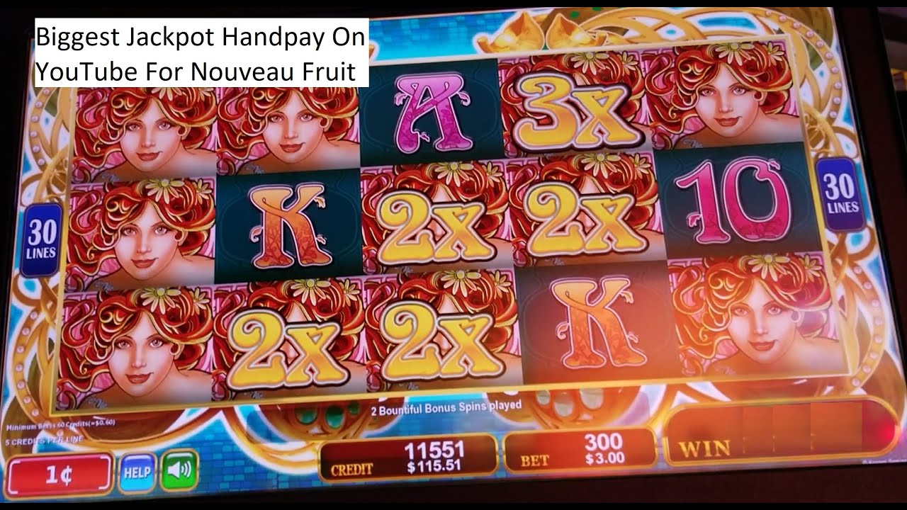 Jackpot Handpay On Nouveau Fruit! Max Bet! By Konami