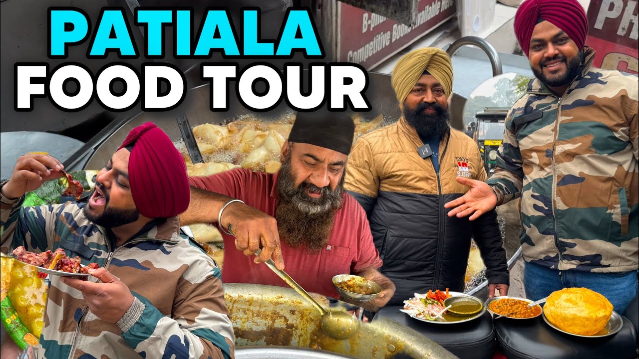 EP-3 Patiala Food Tour | Sadhu Ram Kachori , Mahinder De Chole Bhature and Lassi | Street Food