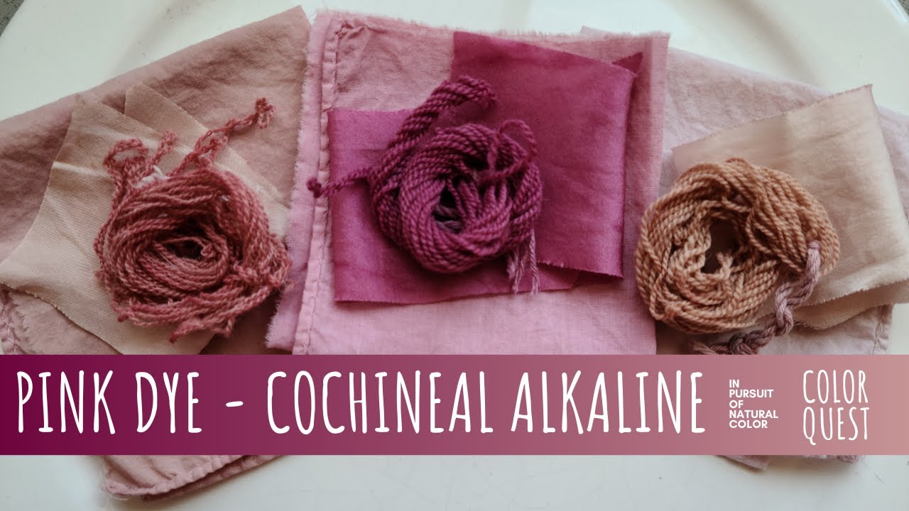 HOW TO MAKE DEEP PINK DYE WITH COCHINEAL | ORGANIC COLOR | WOOL SILK COTTON | FUCHSIA | ALKALINE
