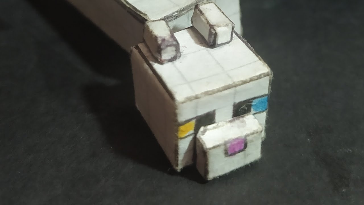 Como hacer un Gato de Minecraft en Papercraft 