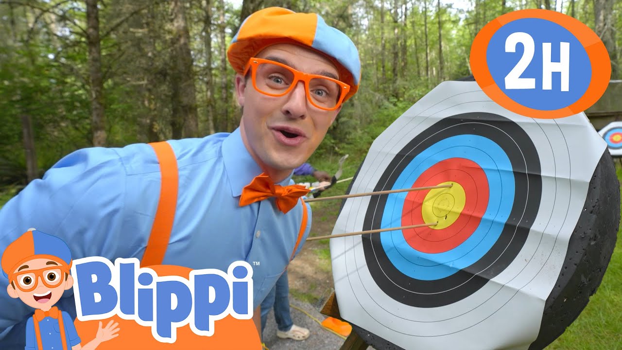 Blippi Goes Camping! 🏕️ Great Outdoors Adventure Compilation for Kids | Blippi