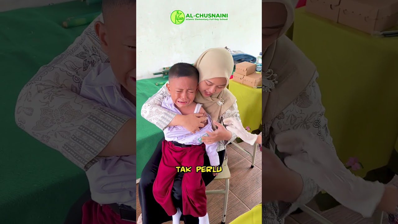Murid kelas 1 imunisasi MR di sekolah. #imunisasi #vaksin #health