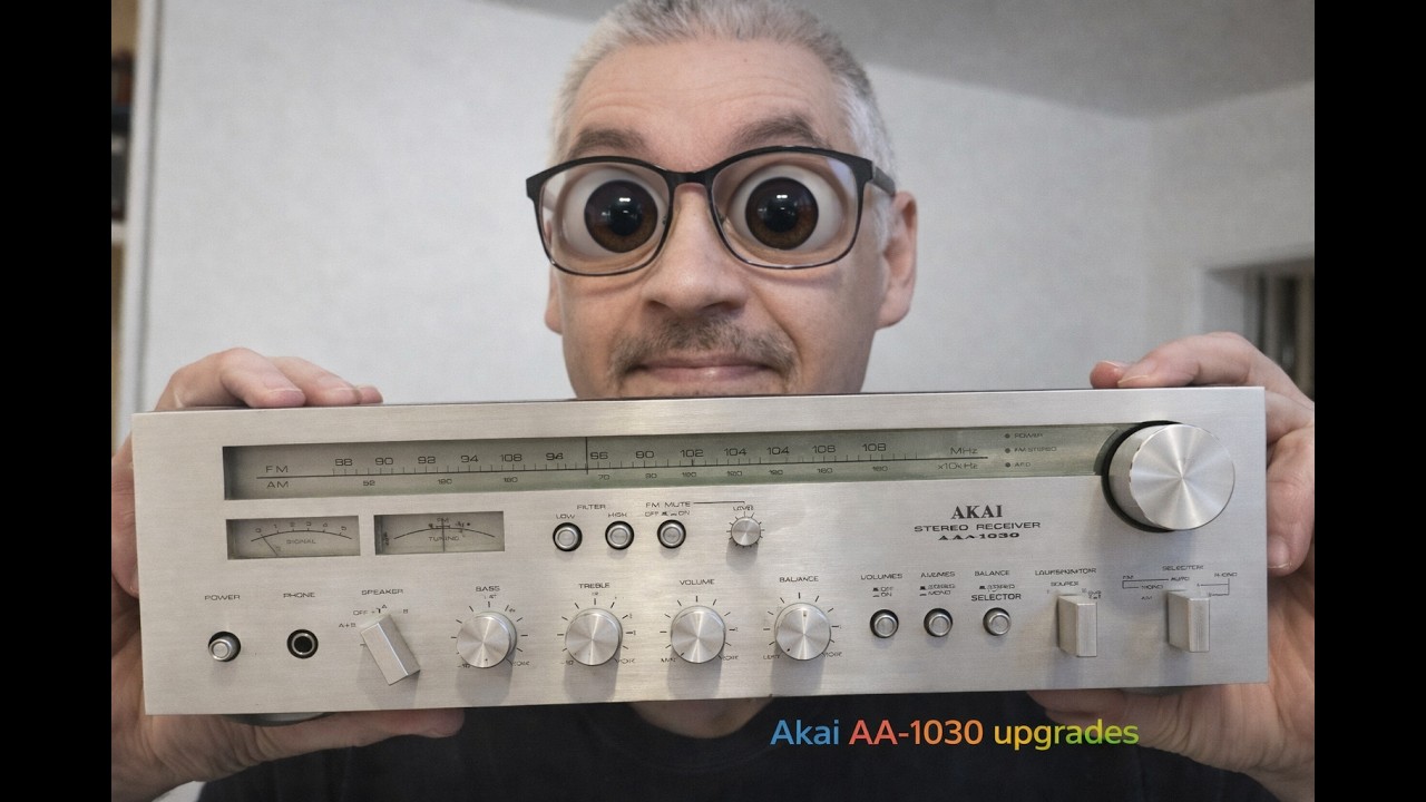 Ресивер Akai AA-1030 (больше конденсаторов + выпрямители. Клеммная пластина). #аудио #akai #ремон...