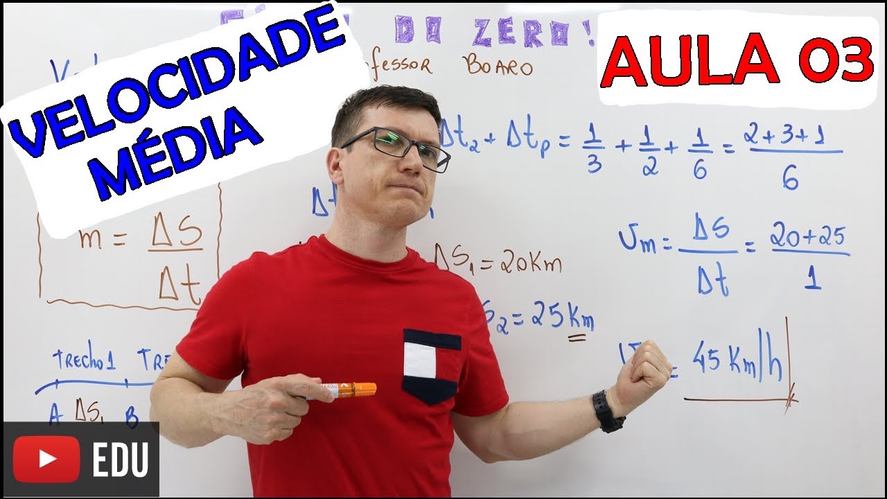 VELOCIDADE M&Eacute;DIA - F&Iacute;SICA B&Aacute;SICA (F&Iacute;SICA do ZERO) - Teoria e Exerc&iacute;cios   AULA 03