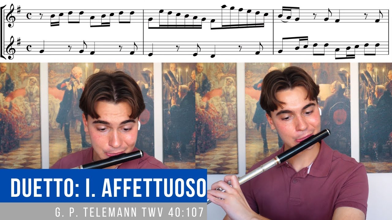 Telemann: Duet for Two Flutes (TWV 40:107) I. 