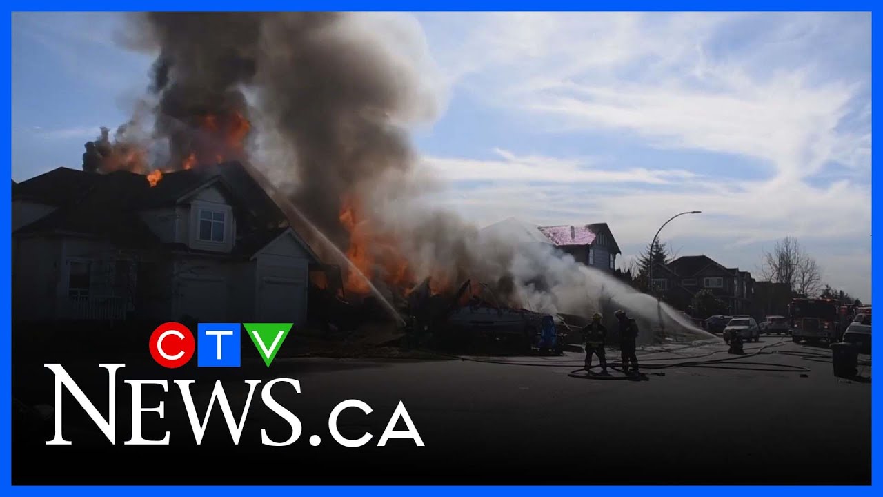 Shocking video shows Langley home explosion