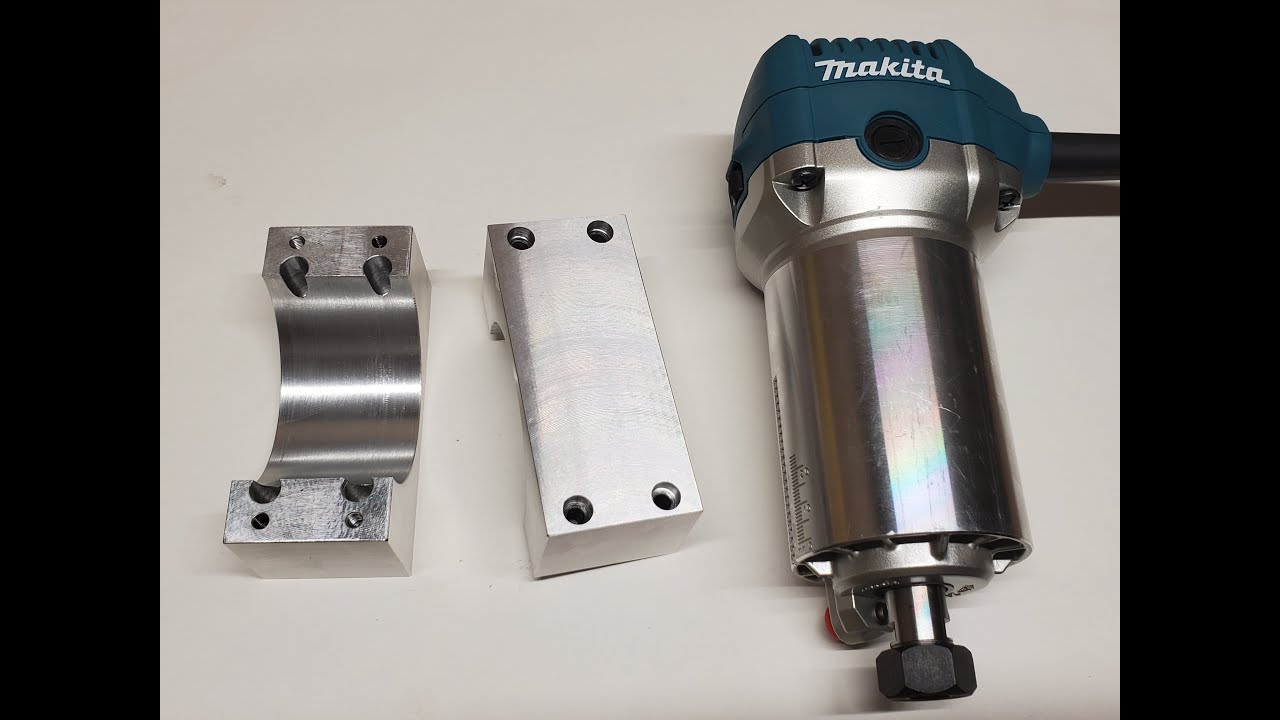Spindle mount for Makita Router RT0701C. CNC Benchtop Gantry Router.