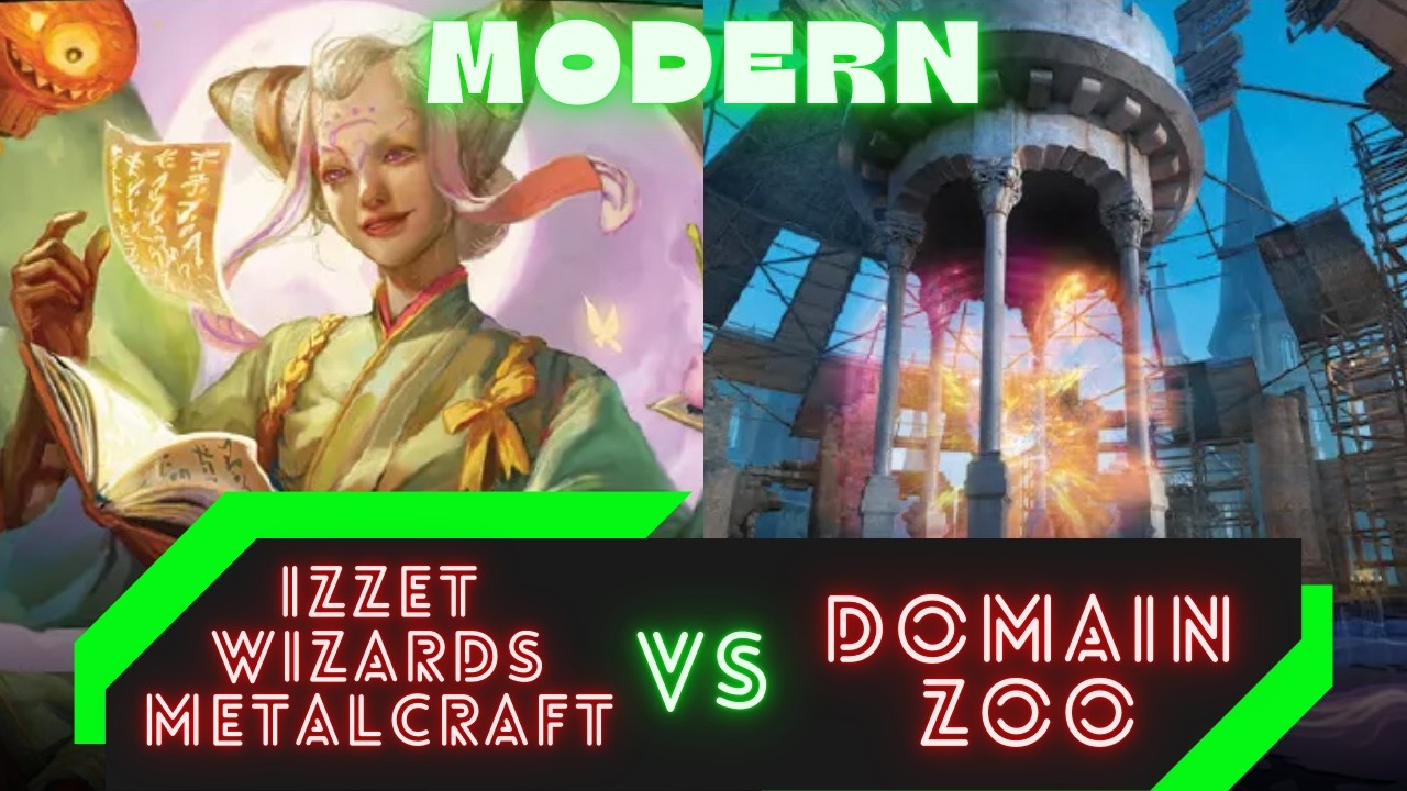 Современная MTG: Izzet Wizards Metalcraft против Domain Zoo | Геймплей Magic: The Gathering