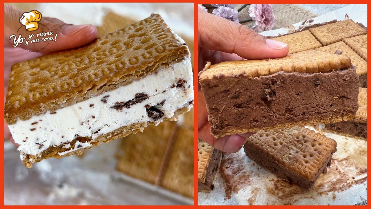 😀👏 HELADOS de toda la VIDA... Que fáciles y ricos estan... SANDWICH HELADO