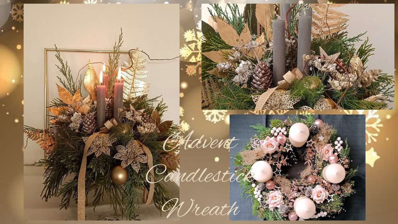 Adventní svícen a věnec/Advent decoration