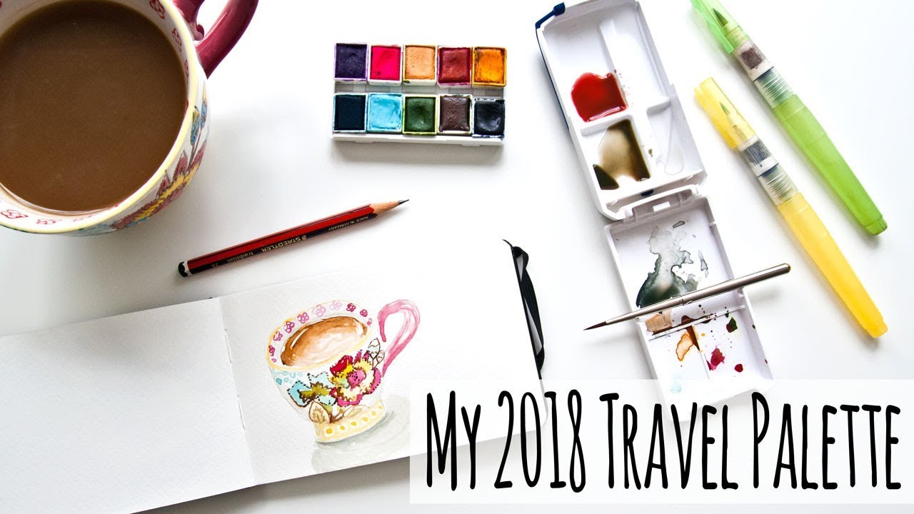 Travel Watercolor Set Tips - Winsor and Newton Cotman Mini Plus Palette Hack & Test Paint