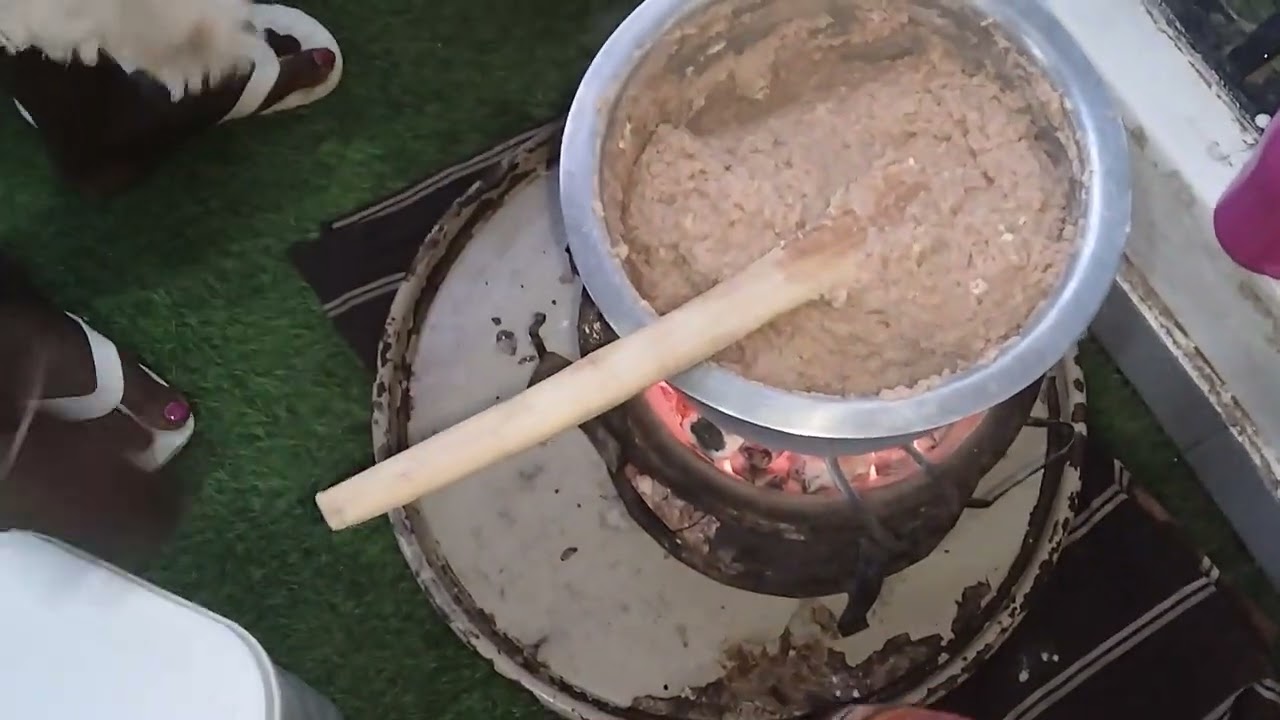 ugali/obusuma.mixture of maize,cassava and sorghum flour.